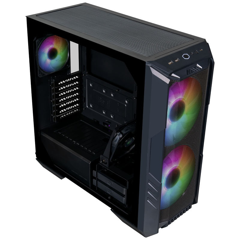 Obudowa do komputera Cooler Master HAF 500 midi tower z oknem LED ARGB czarna Obudowa do komputera Cooler Master HAF 500 midi tower z oknem LED ARGB czarna