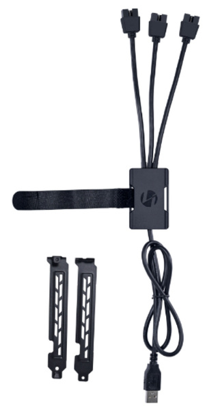 Miniatura produktu: Wewnętrzny koncentrator USB Hub Lian Li PW U2TPAB 3x USB 2.0 9-pin czarny