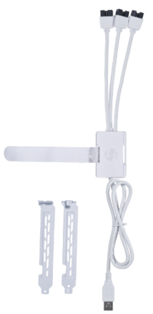 Miniatura produktu: Wewnętrzny koncentrator USB Hub Lian Li PW U2TPAW 3x USB 2.0 9-pin biały