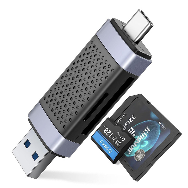 Zdjęcie produktu: Czytnik kart pamięci Orico kart SD/microSD USB-A/USB-C 2.0 Zdjęcie produktu: Czytnik kart pamięci Orico kart SD/microSD USB-A/USB-C 2.0
