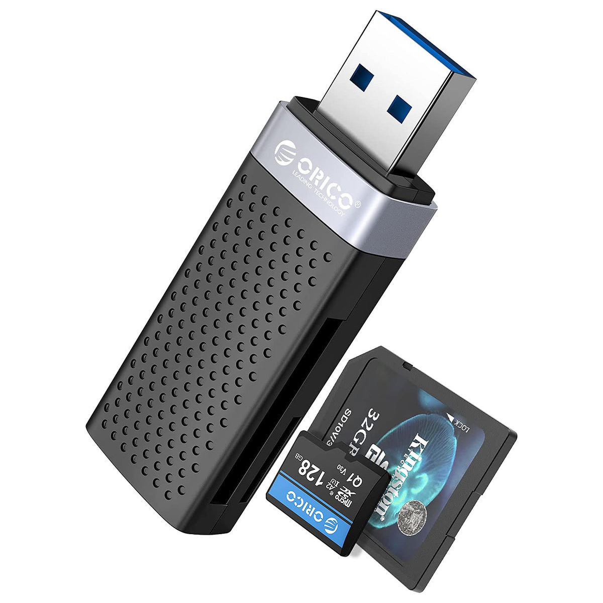 Czytnik kart pamięci Orico kart SD/microSD USB-A 3.1 Czytnik kart pamięci Orico kart SD/microSD USB-A 3.1