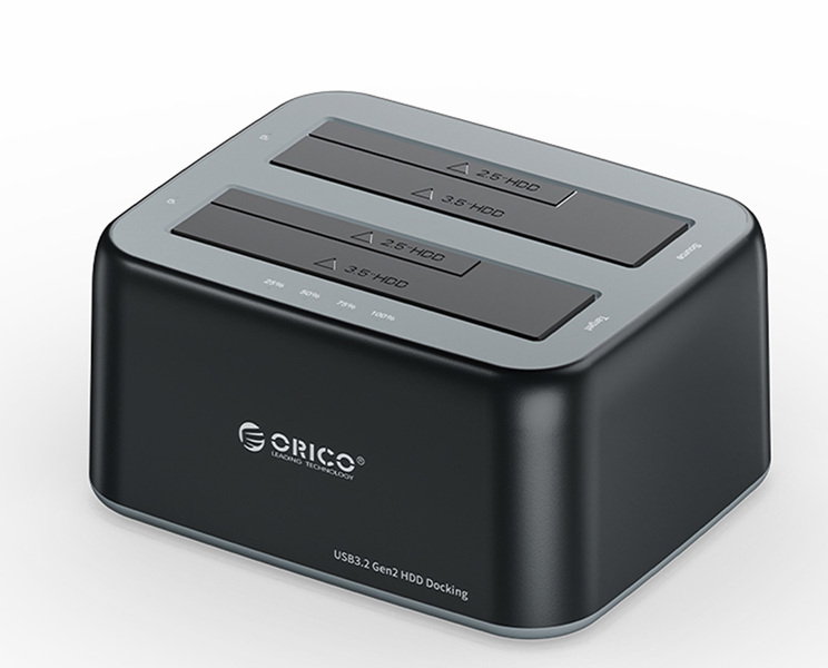 Zdjęcie produktu: Stacja dokująca na 2 x dysk 2,5"/3,5" HDD/SSD ORICO USB TYP-C do USB-A 10Gbps (6829C3-C-EU-BK-BP) Zdjęcie produktu: Stacja dokująca na 2 x dysk 2,5"/3,5" HDD/SSD ORICO USB TYP-C do USB-A 10Gbps (6829C3-C-EU-BK-BP)