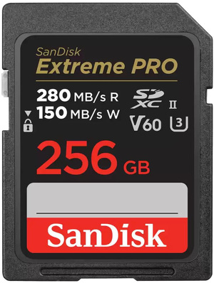 Miniatura produktu: Karta SanDisk Extreme PRO SDXC 256GB 280/150 MB/s V60 UHS-II (SDSDXEP-256G-GN4IN)