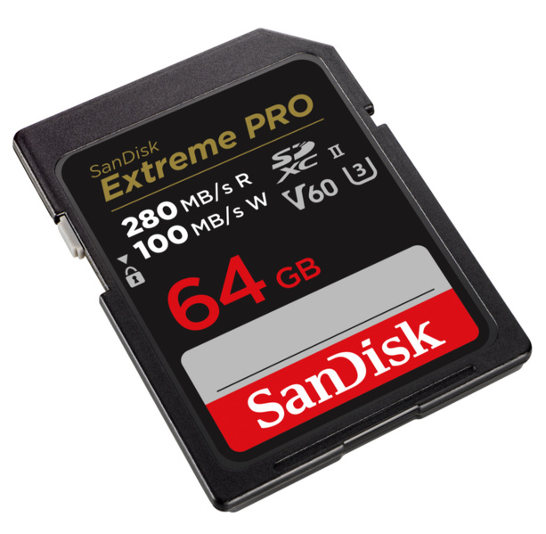 Zdjęcie produktu: SanDisk Extreme PRO SDXC 64GB 280/100 MB/s