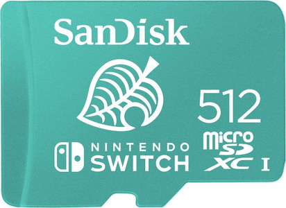 Miniatura produktu: Karta SanDisk Nintendo Switch microSDXC 512GB 100/90 MB/s A1 C10 V30 UHS-I U3 (SDSQXAO-512G-GNCZN)