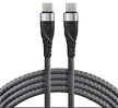 Kabel przewód pleciony USB TYP-C - USB TYP-C, PD 200cm everActive CBB-2PDG Power Delivery 3A z obsługą szybkiego ładowania 60W