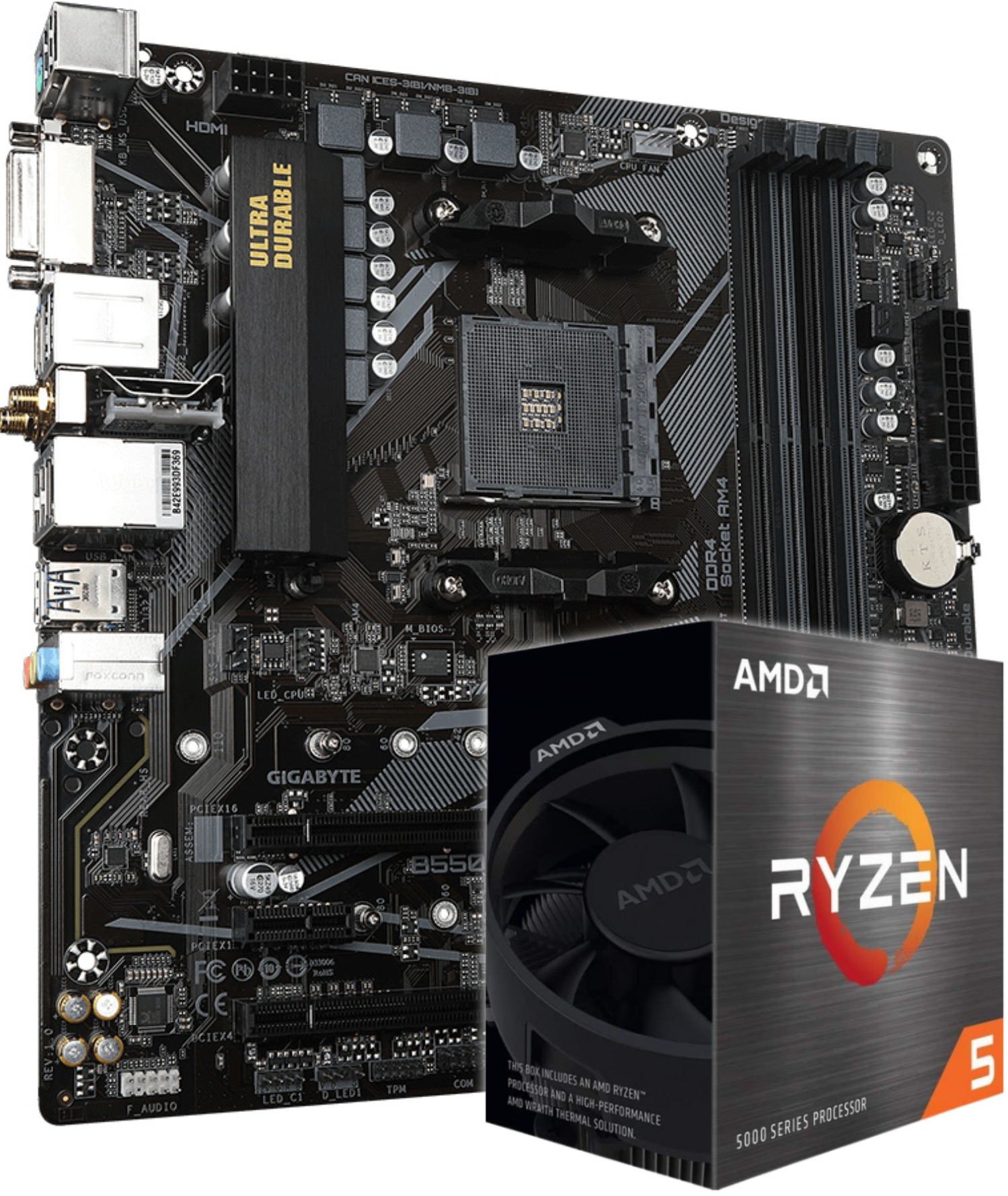 Zestaw modernizacyjny AMD Ryzen 5 5600X + Gigabyte B550M DS3H AC Zestaw modernizacyjny AMD Ryzen 5 5600X + Gigabyte B550M DS3H AC