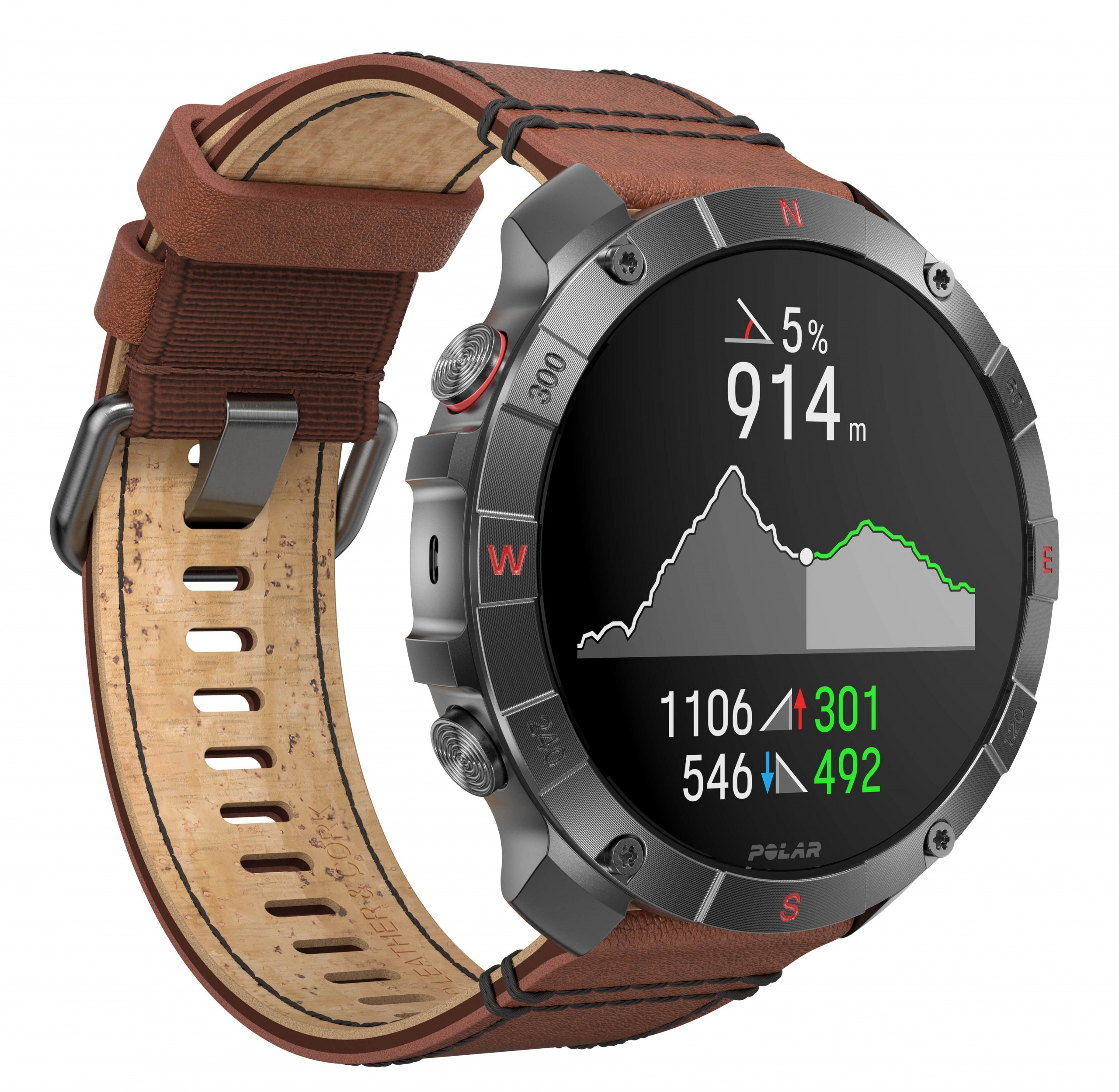 Polar Grit X2 PRO Titan brązowy skórzany M/L