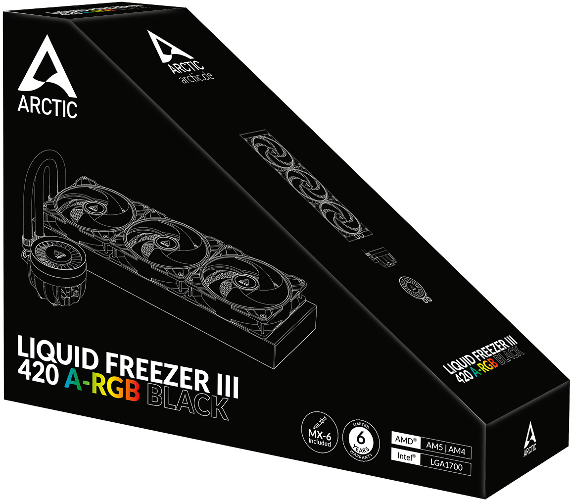 Chłodzenie wodne Arctic Liquid Freezer III 420 ARGB Black (ACFRE00145A) egzemplarz ze zwrotu