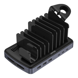 Miniatura produktu: Stacja ładująca Unitek 3 x USB-A 20W, 3 x USB-C PD 60W, 80W