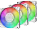 Zestaw wentylatorów Geometric Future Squama 2501W ARGB PWM 120mm, białych (3 sztuki)
