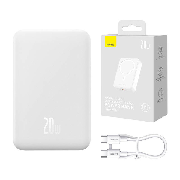 Zdjęcie produktu: Powerbank Magsafe 20W Baseus 20000mAh Biały
