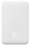 Powerbank magnetyczny Baseus Magnetic Mini 20000mAh, USB TYP-C 20W MagSafe - biały (PPCX150002)
