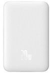 Powerbank magnetyczny Baseus Magnetic Mini 10000mAh, USB TYP-C 20W MagSafe - biały (PPCX070002)