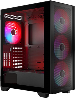 Miniatura produktu: Obudowa komputerowa Modecom Mistral ARGB Flow Czarna
