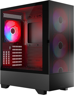 Miniatura produktu: Obudowa komputerowa Modecom Siroco ARGB Flow Czarna Miniatura produktu: Obudowa komputerowa Modecom Siroco ARGB Flow Czarna