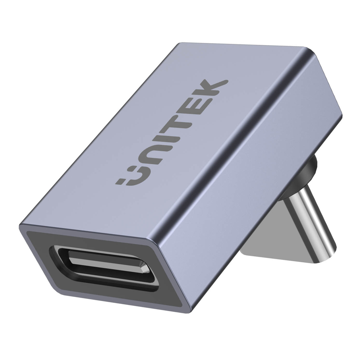 Adapter Unitek USB-C na USB-C kątowy 40Gbps 240W (A1039GY01)