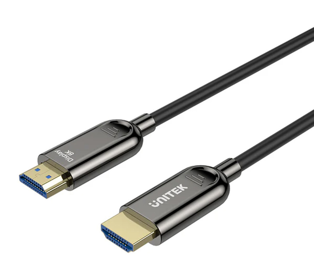 Kabel HDMI 2.1 optyczny Unitek AOC 8K-60Hz, 4K-120Hz - 20m (C11085GY01-20M)