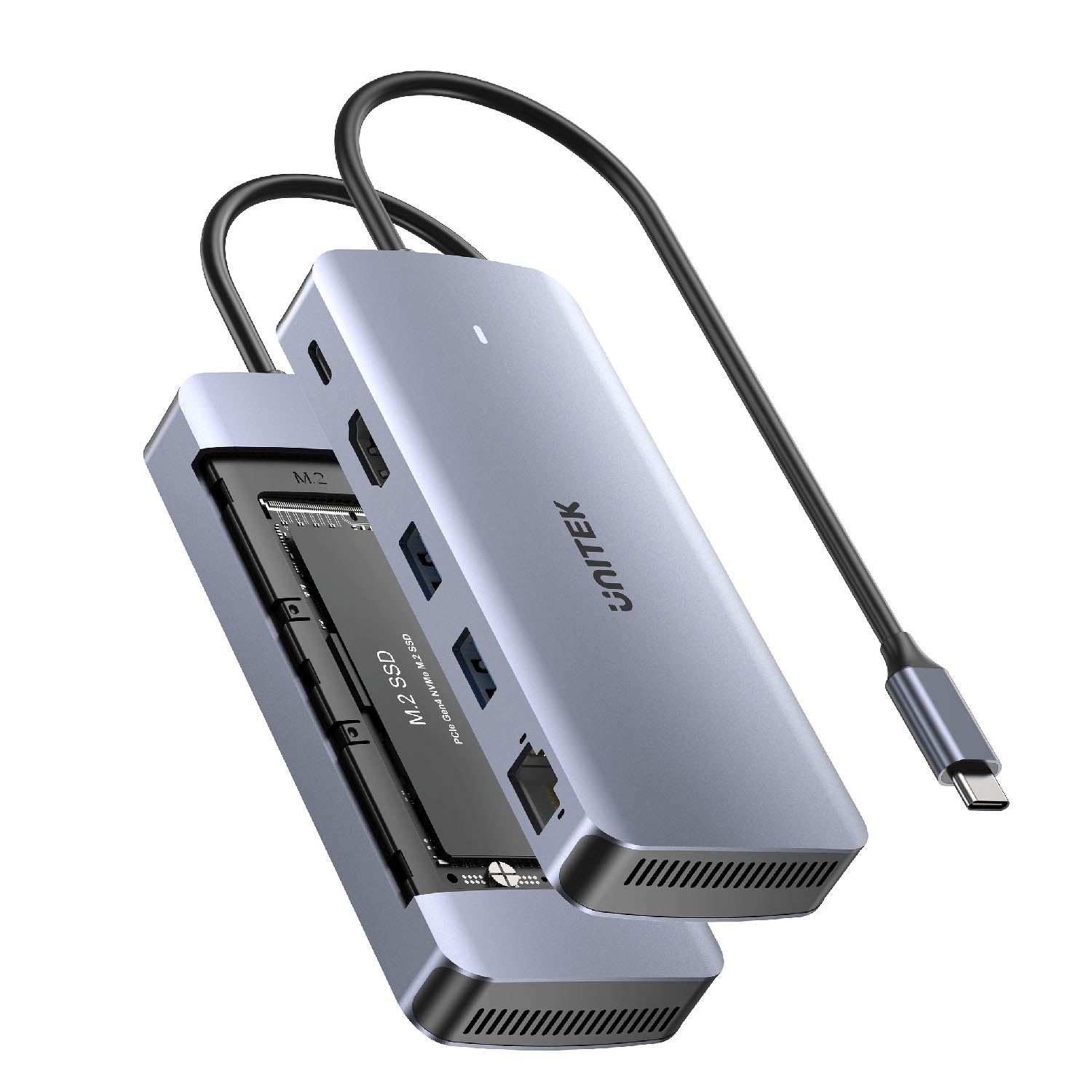 HUB Unitek 6 in 1 USB C3.2 10G Hub with PCIe M.2 and SATA SSD (D1120A01) HUB Unitek 6 in 1 USB C3.2 10G Hub with PCIe M.2 and SATA SSD (D1120A01)