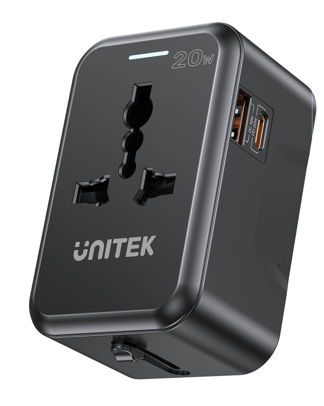 Ładowarka sieciowa podróżna Unitek EU/US/UK/AUS PD 20 W (P1120ABK01)
