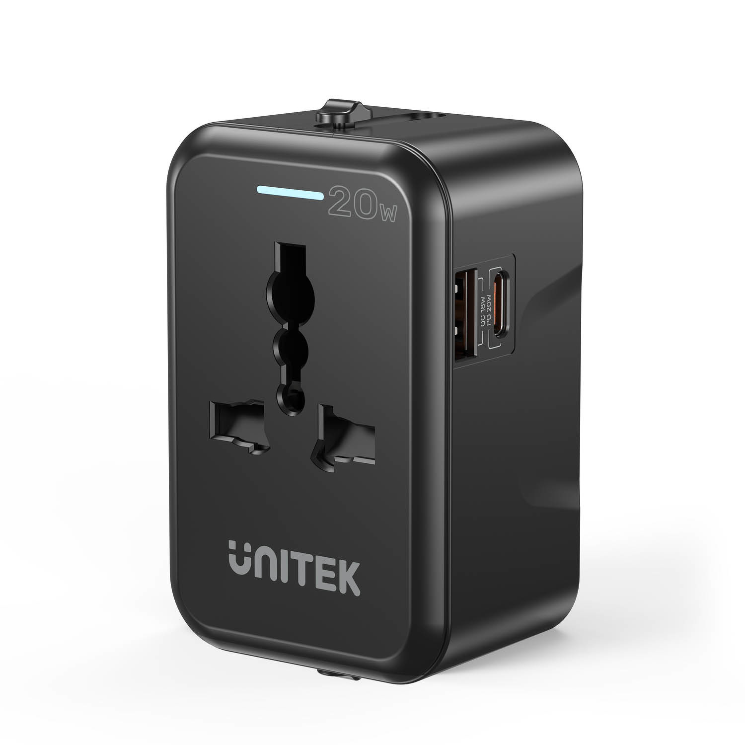 Ładowarka sieciowa podróżna Unitek EU/US/UK/AUS PD 20 W (P1120ABK01)