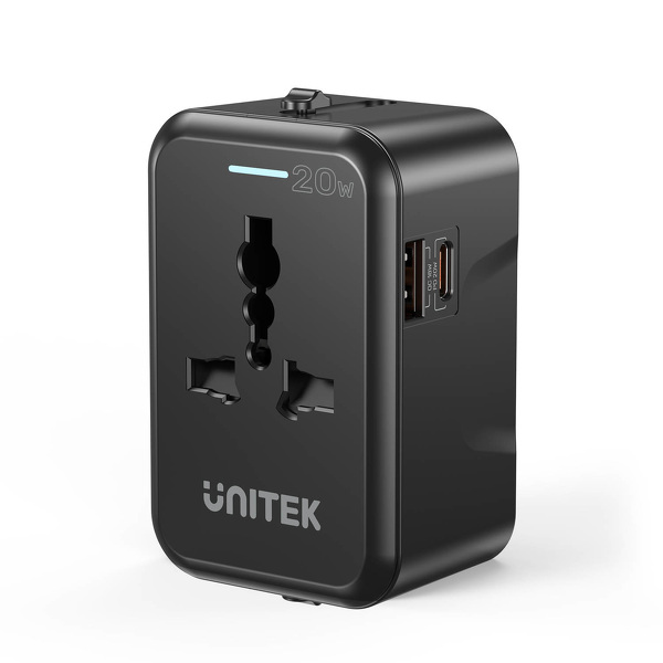 Zdjęcie produktu: Ładowarka sieciowa podróżna Unitek EU/US/UK/AUS PD 20 W (P1120ABK01)