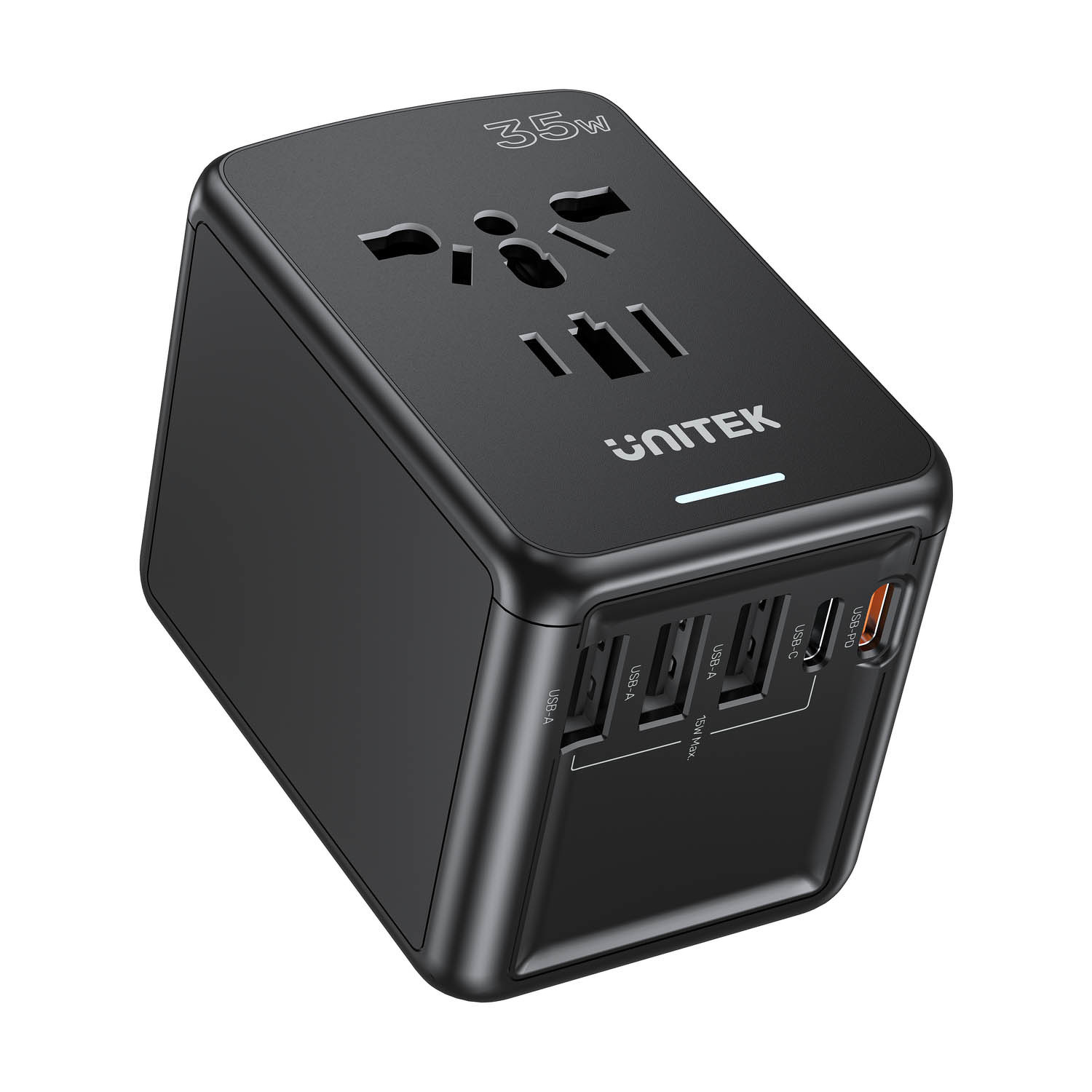 Ładowarka sieciowa podróżna Unitek EU/US/UK/AUS PD 35 W (P1121ABK01)