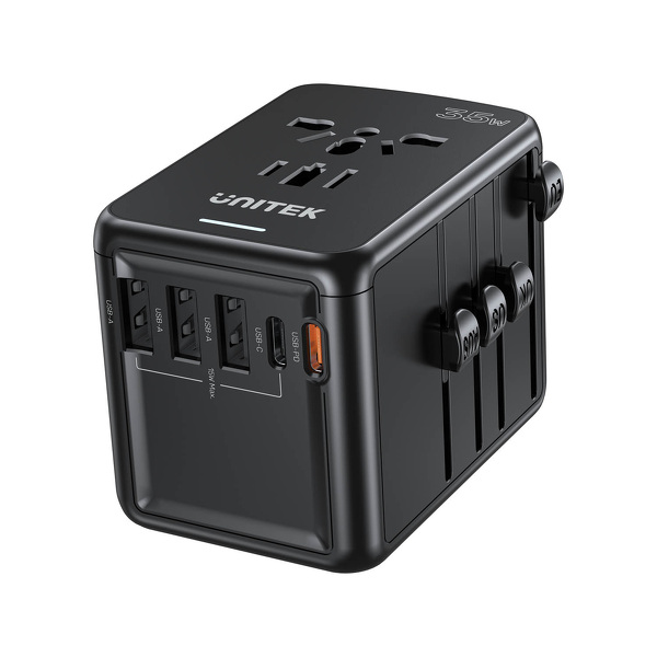 Zdjęcie produktu: Ładowarka sieciowa podróżna Unitek EU/US/UK/AUS PD 35 W (P1121ABK01)