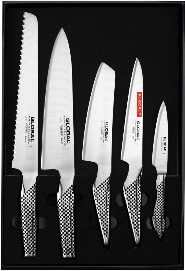 Zdjęcie produktu: Global Classic G-2951138 zestaw 5 noży Zdjęcie produktu: Global Classic G-2951138 zestaw 5 noży