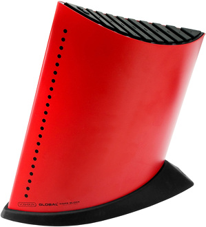 Miniatura produktu: Global GKB-52CR blok na 9 noży w kształcie żaglowca czerwony