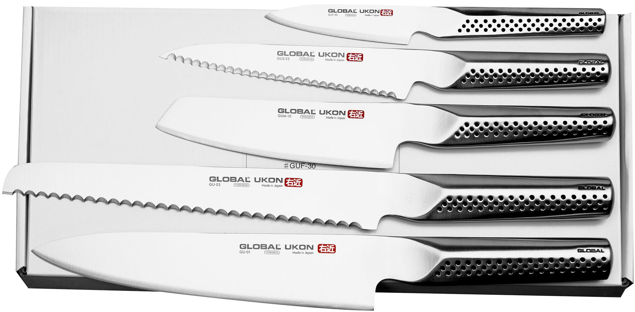 Global Ukon GU-5002 zestaw 5 noży kuchennych