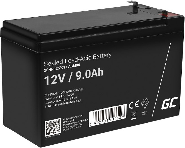 Zdjęcie produktu: Green Cell AGM VRLA 12V 9Ah