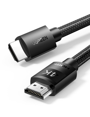 Miniatura produktu: Kabel HDMI 2.0 Ugreen 4K/60Hz 3m nylonowy oplot czarny (HD119 40102)