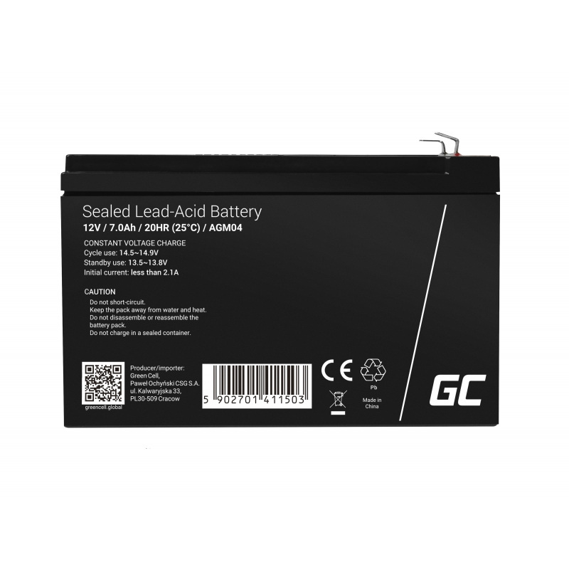 Green Cell AGM VRLA 12V 7Ah