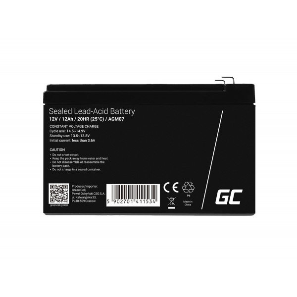 Zdjęcie produktu: Green Cell AGM VRLA 12V 12Ah Zdjęcie produktu: Green Cell AGM VRLA 12V 12Ah