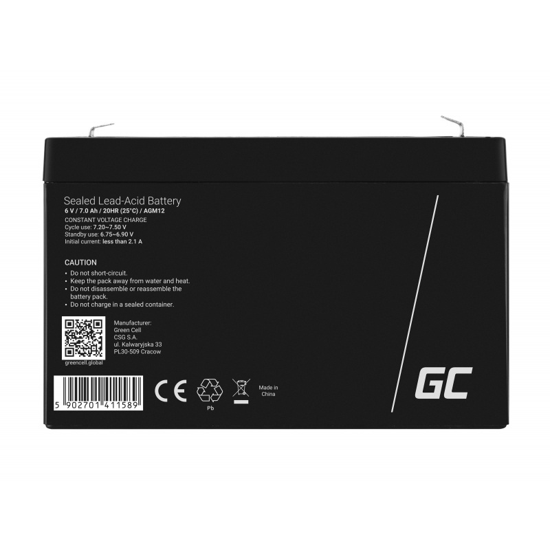 Green Cell AGM VRLA 6V 7Ah