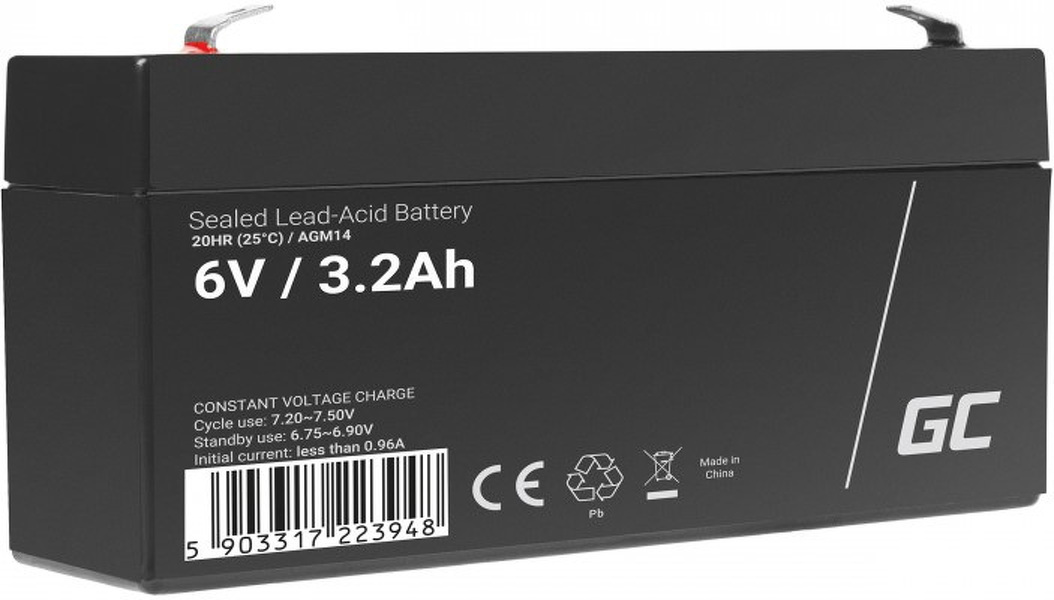 Zdjęcie produktu: Green Cell AGM VRLA 6V 3.2Ah