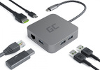Greencell Adapter, Przejściówka, GC HUB2 USB-C 6w1 (USB 3.0 HDMI Ethernet USB-C) do Apple MacBook, Dell XPS i innych