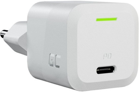 Miniatura produktu: Greencell Czarna Ładowarka sieciowa 33W GaN GC PowerGan do Laptopa, MacBooka, Telefonu, Nintendo Switch - USB-C PowerDelivery White