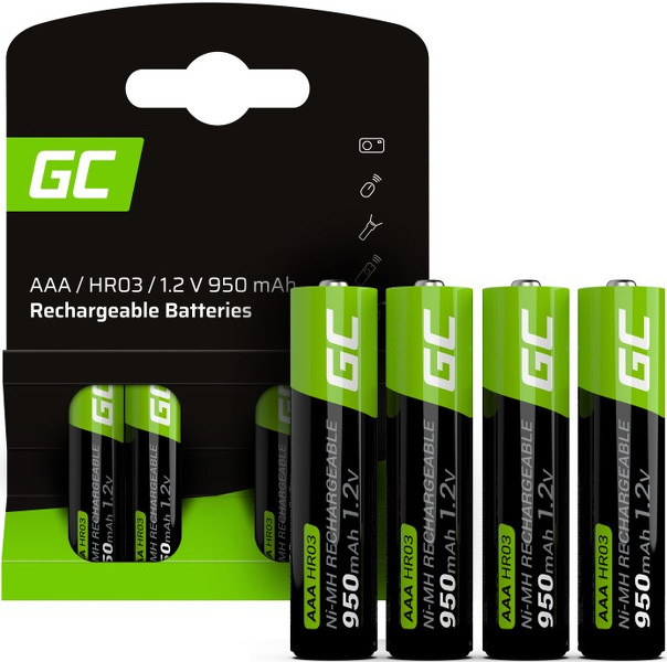 Zdjęcie produktu: Green Cell Akumulatorki 4x AAA HR03 950mAh