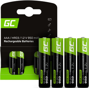 Miniatura produktu: Greencell Baterie Akumulatorki Paluszki 4x AAA HR03 950mAh