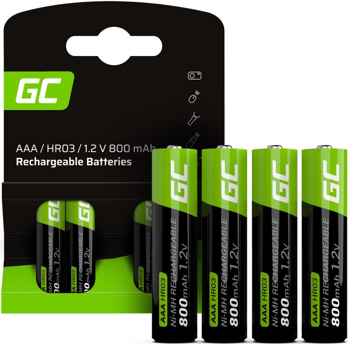 Green Cell Akumulatorki 4x AAA HR03 800mAh