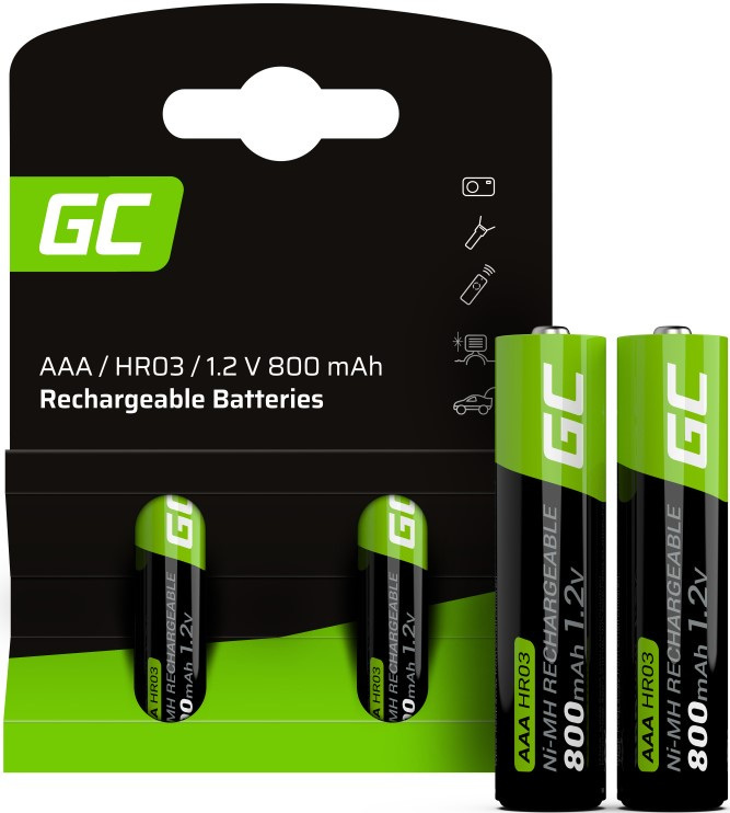 Green Cell Akumulatorki 2x AAA HR03 800mAh