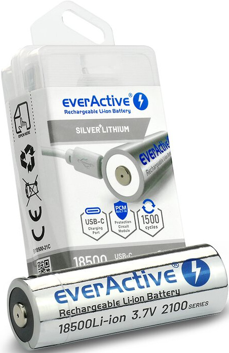everActive 18500 3,7V Li-ion 2100mAh USB-C