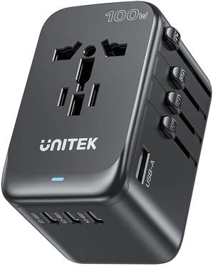 Miniatura produktu: Ładowarka sieciowa podróżna Unitek EU/US/UK/AUS PD 100 W (P1123ABK01)