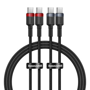 Miniatura produktu: Kabel przewód USB Typ-C do Typ-C 200cm Baseus Cafule Quick Charge 3.0, 100W, 5A, PD 2.0 z obsługą szybkiego ładowania - czarno-szaro-czerwony 2 szt (P10318306003-01)