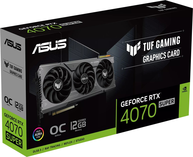 Zdjęcie produktu: Asus GeForce RTX 4070 SUPER TUF Gaming OC 12GB GDDR6X DLSS 3 Zdjęcie produktu: Asus GeForce RTX 4070 SUPER TUF Gaming OC 12GB GDDR6X DLSS 3