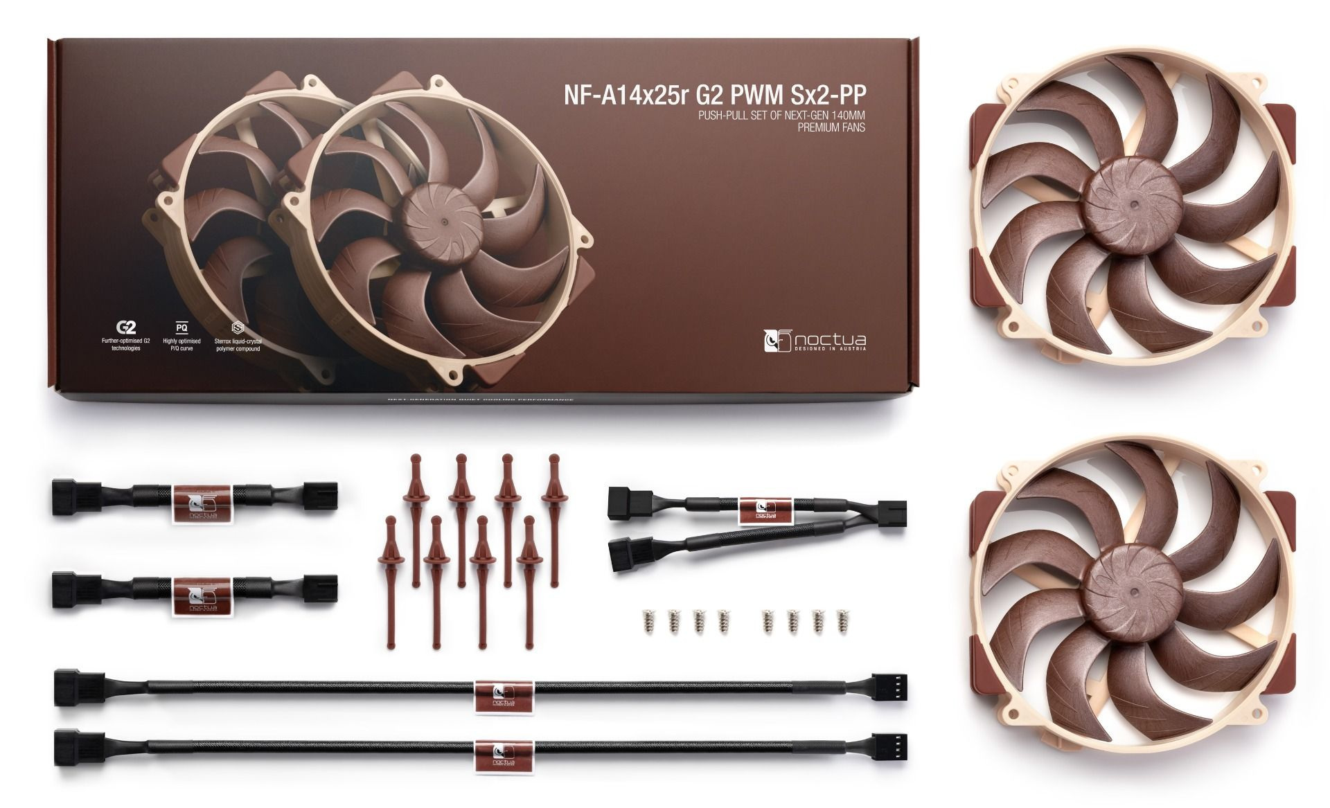 Noctua NF A14x25R G2 PWM Sx2 Push Pull 140mm