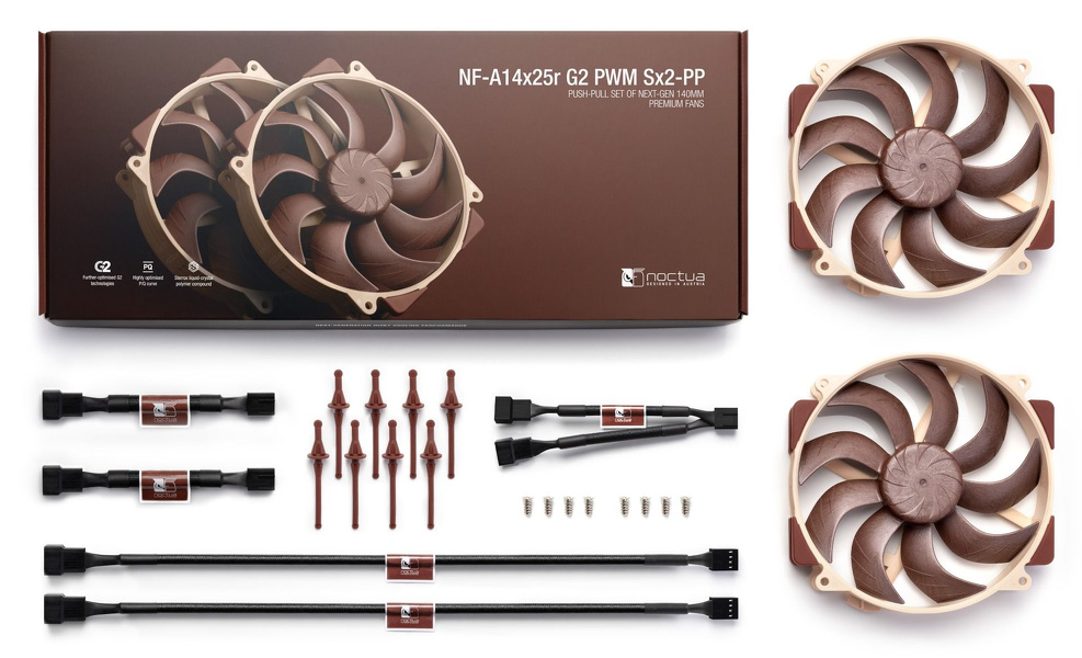Zdjęcie produktu: Noctua NF A14x25R G2 PWM Sx2 Push Pull 140mm