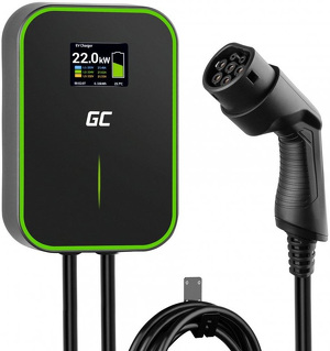 Miniatura produktu: Greencell Ładowarka Wallbox GC EV PowerBox 22kW z kablem Type 2 do ładowania samochodów elektrycznych i hybryd Plug-In